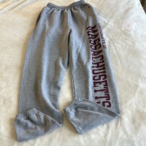 Champion Gray and Red Sweatpants Elastic Cuffs
